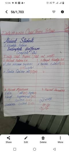 Handwriting Assignment work