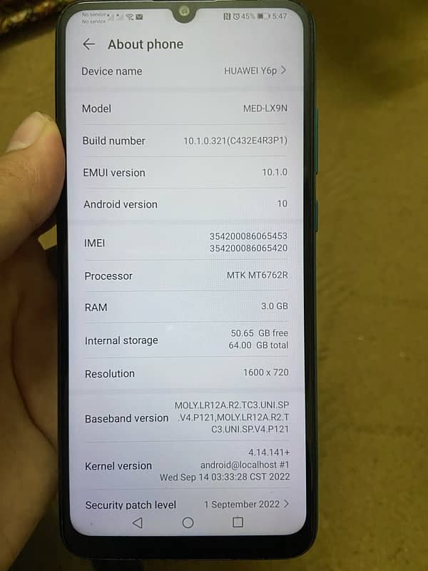 Huawei Y6p PTA approved 3/64 gb no issue full ok condition 4