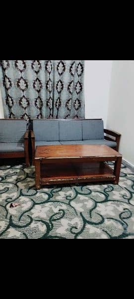 wooden 5 seter sofa for sale with beaded multiform set foam 1