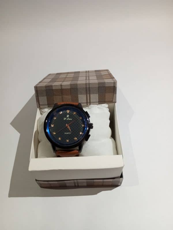 Men's leather watch 0