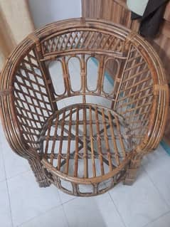 two cane chair with cushion