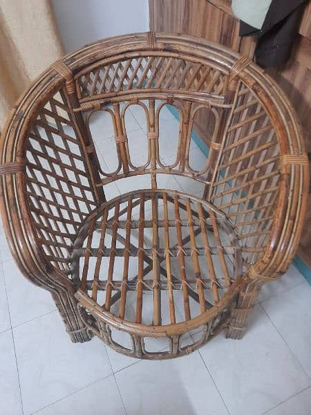 two cane chair with cushion 0