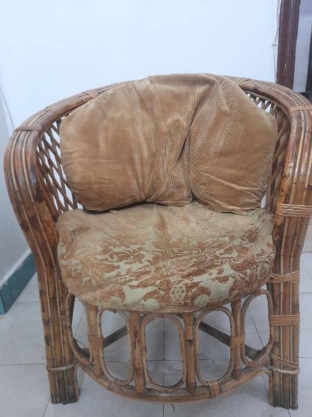 two cane chair with cushion 2