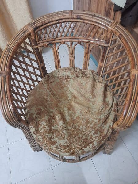 two cane chair with cushion 4