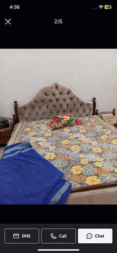 double bed with mattress