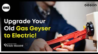 Geyser Upgrade | Gas Geyser convert into Electric | Geyser dual mode