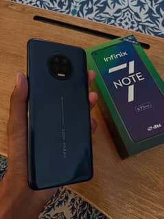 infinix note 7, with box in good condition, 10/10 cameras