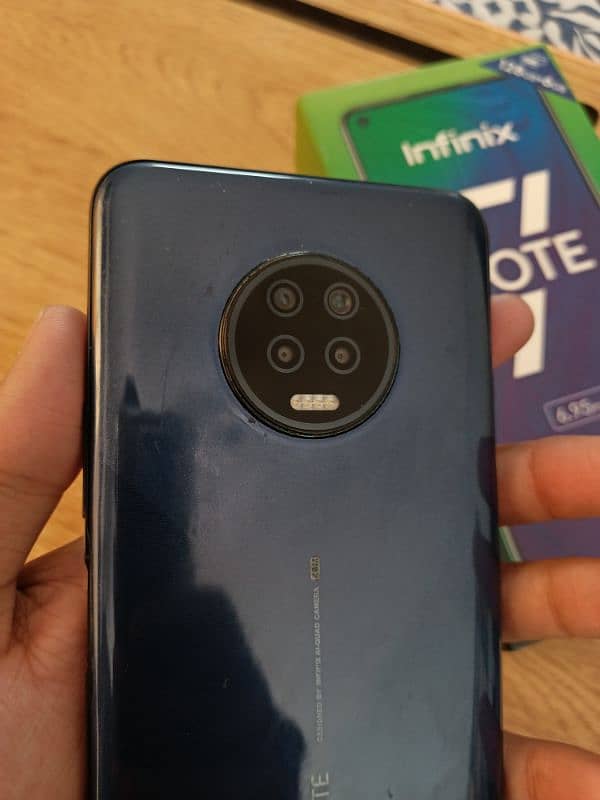 infinix note 7, with box in good condition, 10/10 cameras 4