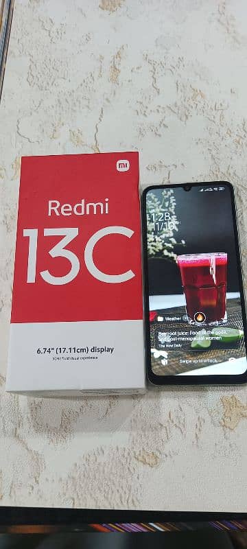 Redmi 13c 6/128 condition 10×10 7month use with original charge box 1