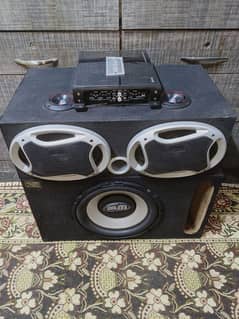 HEAVY SOUND SYSTEM BM 12" WOOFER 4 CH AMPLIFIER SPEAKERS CAR HIROOF