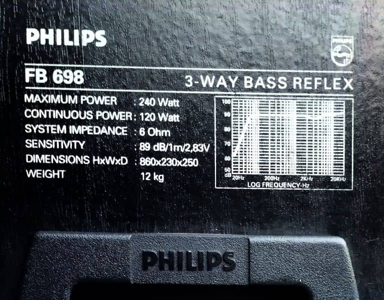 PHILIPs FB698 Floor Tower Speakers Hifi (JBL Bose Klipsch) 6