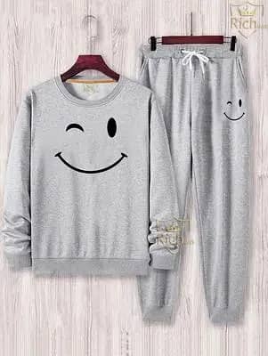 Men's fleece graphic sweatshirt track suit 1