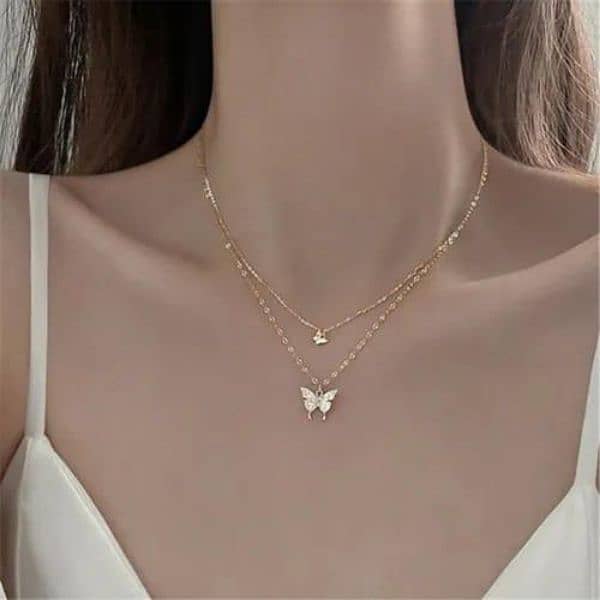 1 pc Alloy gold plated double layered 2