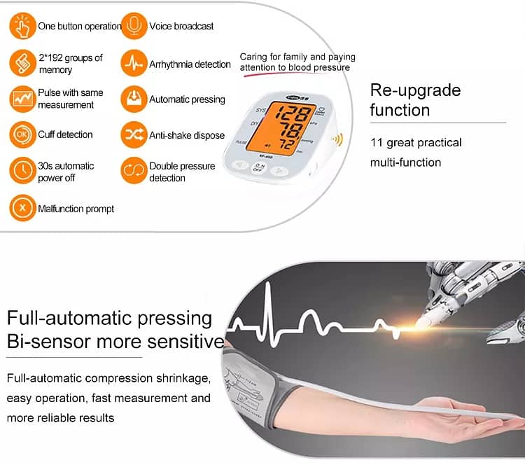 KF-65D Automatic Automatic Digital Blood Pressure Monitor(Arm Type) 2