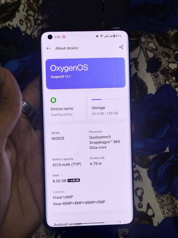oneplus 8 pro duel sim 8/128 5