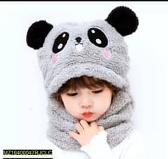 Cute Panda Woolen Cap for Kids| Winter's Sale!