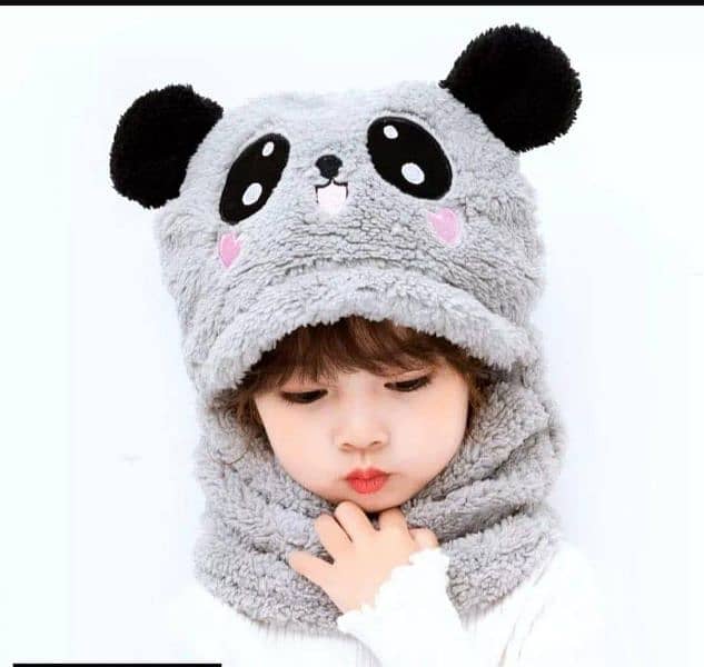 Cute Panda Woolen Cap for Kids| Winter's Sale! 1