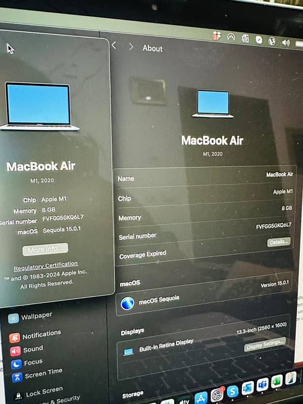 Macbook Air 2020 M1 5