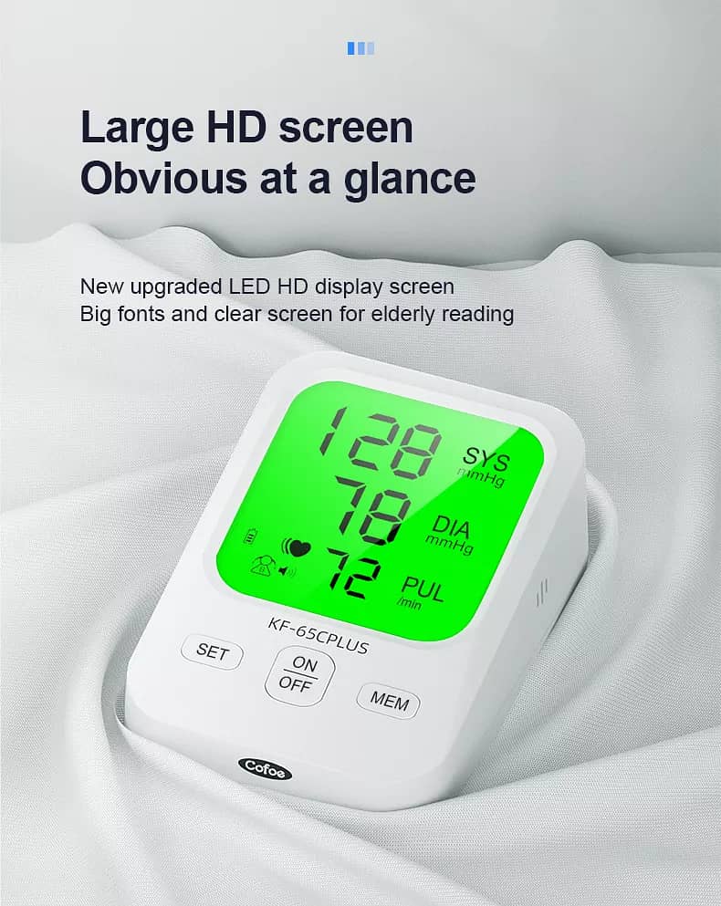 KF-65C+ Rechargeable Automatic Digital Blood Pressure Monitor(ArmType) 5