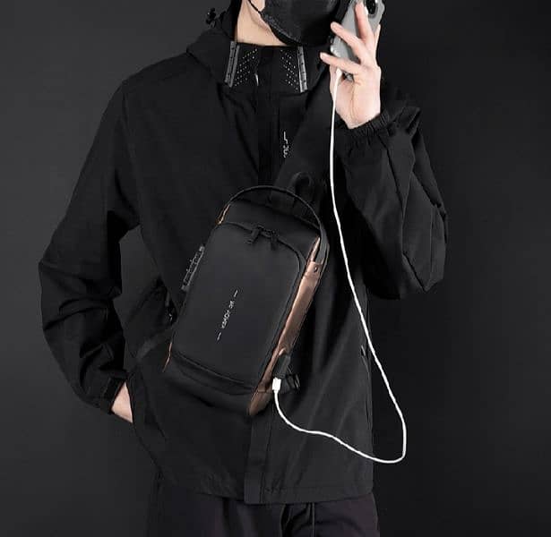 Men cross body shoulder bags | demanding bag | USB port | 3