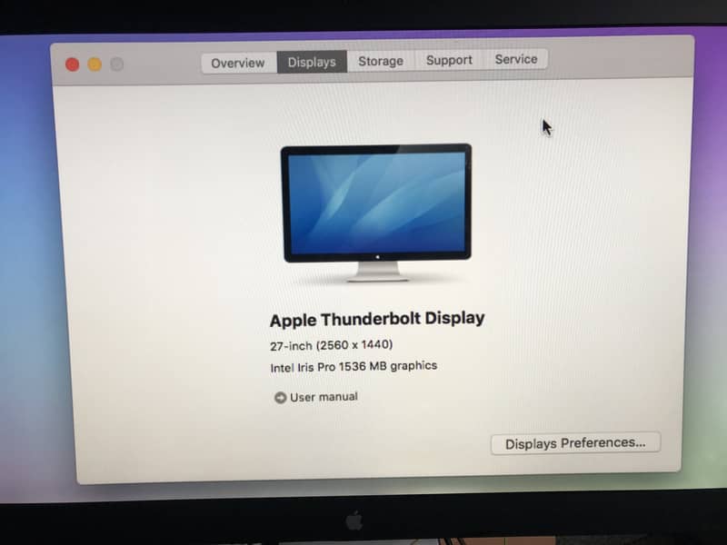 27 inch Apple Thunderbolt Display 3