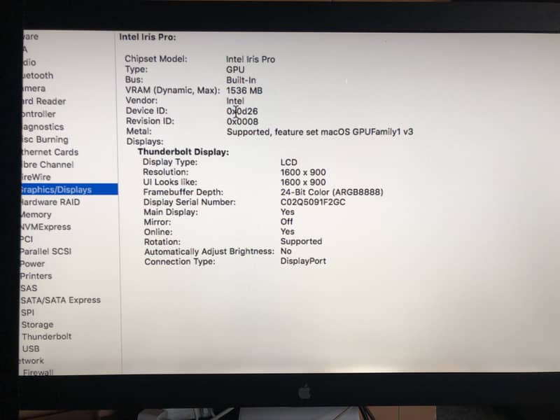 27 inch Apple Thunderbolt Display 4