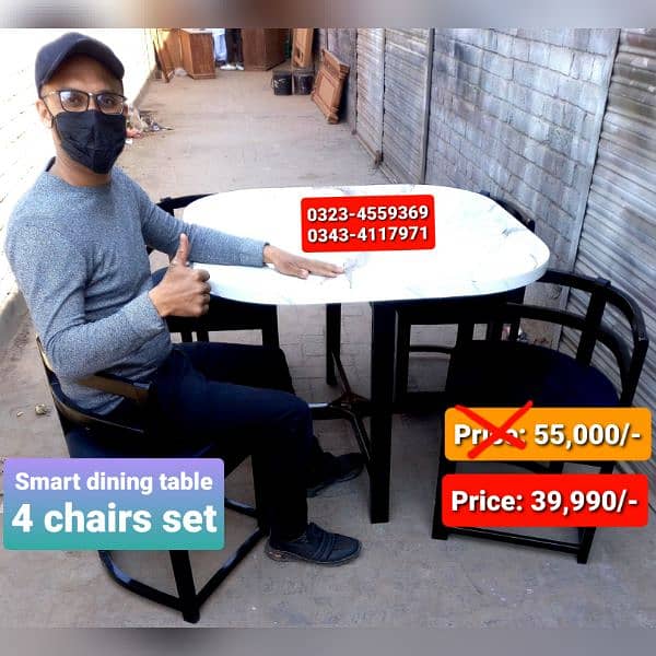 Smart dining table/round dining table/4 chair/6 chair/dining table 12