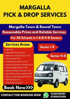 pick and drop from Margalla Town to H-8,I-8