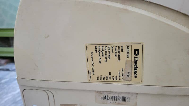 dawlance 1.5 ton ac. new condition. 3