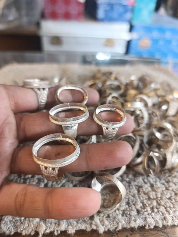 Chandi Rings, stones , cutting , polishing , free delivery 0