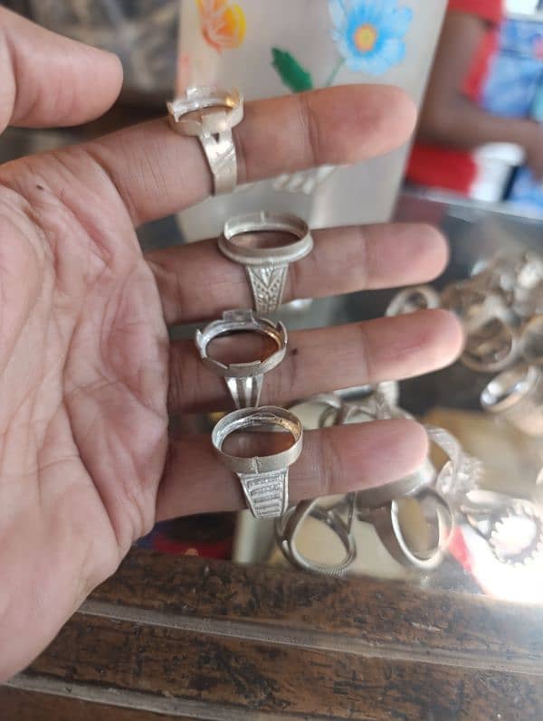 Chandi Rings, stones , cutting , polishing , free delivery 7