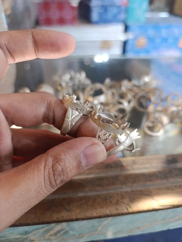 Chandi Rings, stones , cutting , polishing , free delivery 9