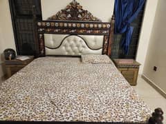 iron bed with mattress in excellent condition 0