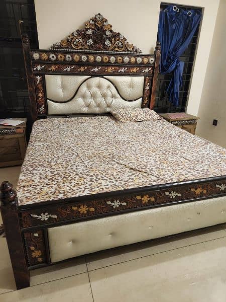 iron bed with mattress in excellent condition 2