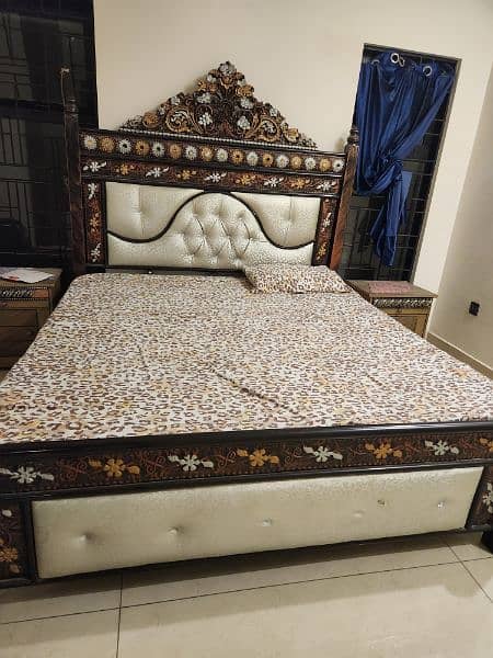 iron bed with mattress in excellent condition 3