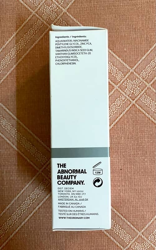 Ordinary Niacinamide 10% + Zinc 1% (with batch code) 2