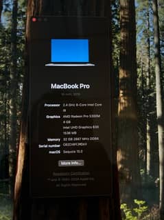 MacBook Pro 2019 16” 32GB RAM core i9 4GB GPU