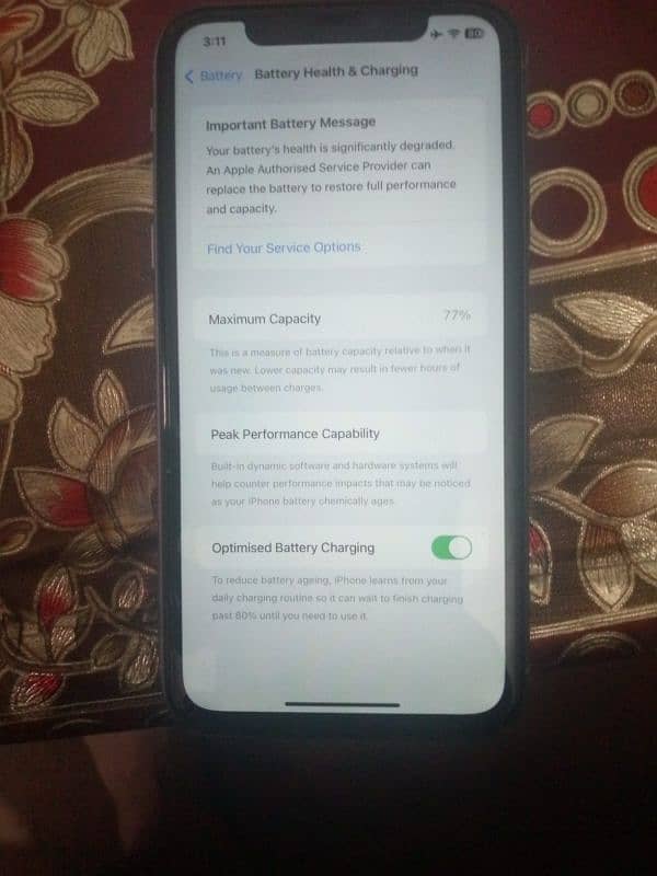 iPhone 11 factory unlock throwtun off bettery service 77 health 3