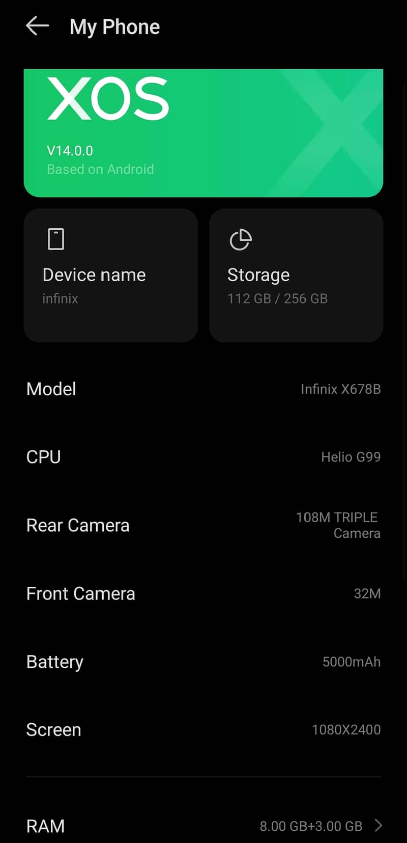 Infinix note 30 pro, 8 GB 256 GB 2