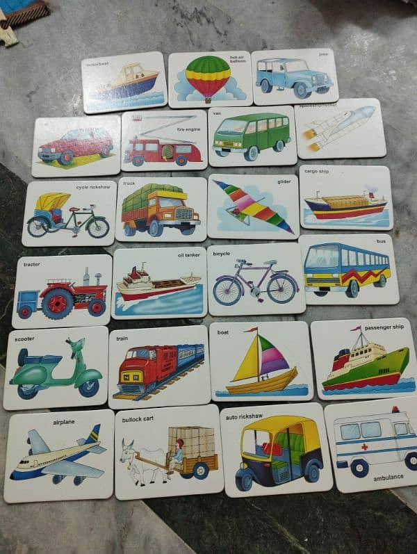 kids puzzles, learning cards 7