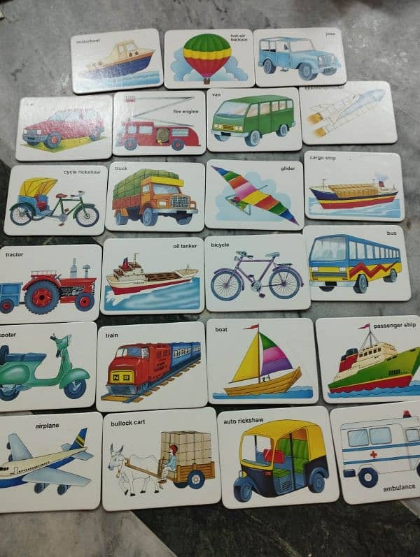 kids puzzles, learning cards 9