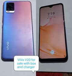 Vivo v20 with box and original charger