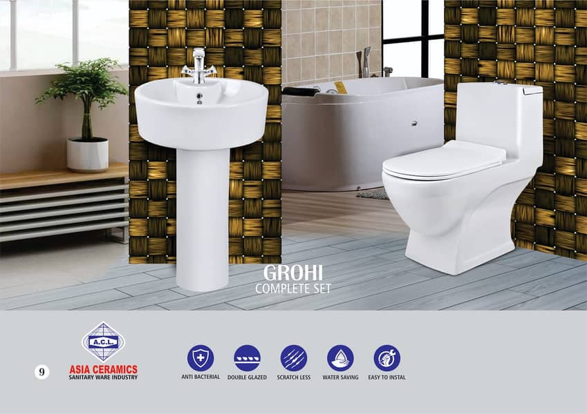 Sanitary Fittings/Basin/Pedestal Commode/Vanities/Wall & Floor Tiles 14