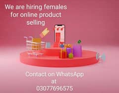 Female staff for product selling or networking