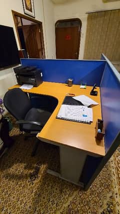 Trendy Smart Design Office Workstation Table w Partition - 2 Persons