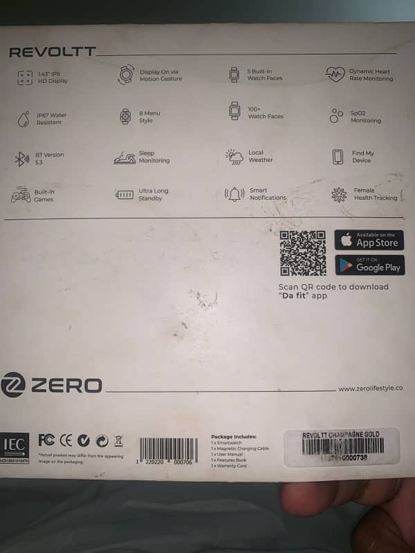 ZERO REVOLTT SMART WATCH 2