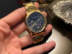 Gold Armani watch + Curren Watch, New condition