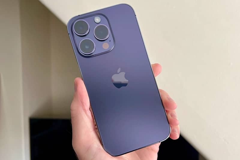 iPhone 14 Pro jv  deep purple 4 months sim time 0