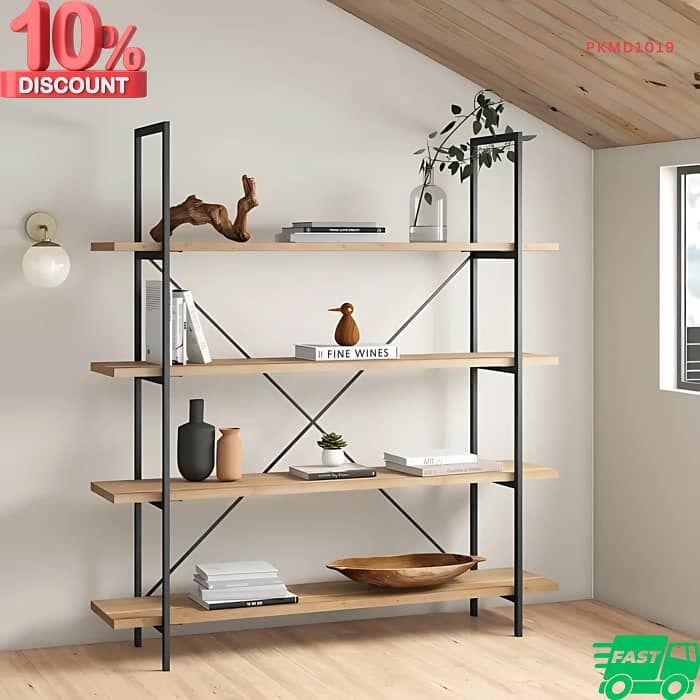 Bookshelf Rack Wooden Bookshelf Multi Functional Display Shelves/Books 0