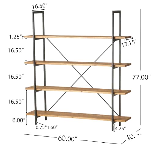 Bookshelf Rack Wooden Bookshelf Multi Functional Display Shelves/Books 5